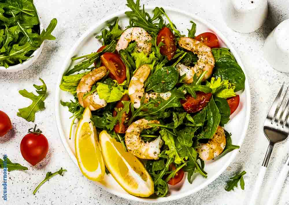 Ensalada de gambas