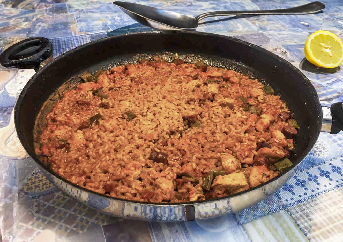 Arroz al horno mar y montaña.