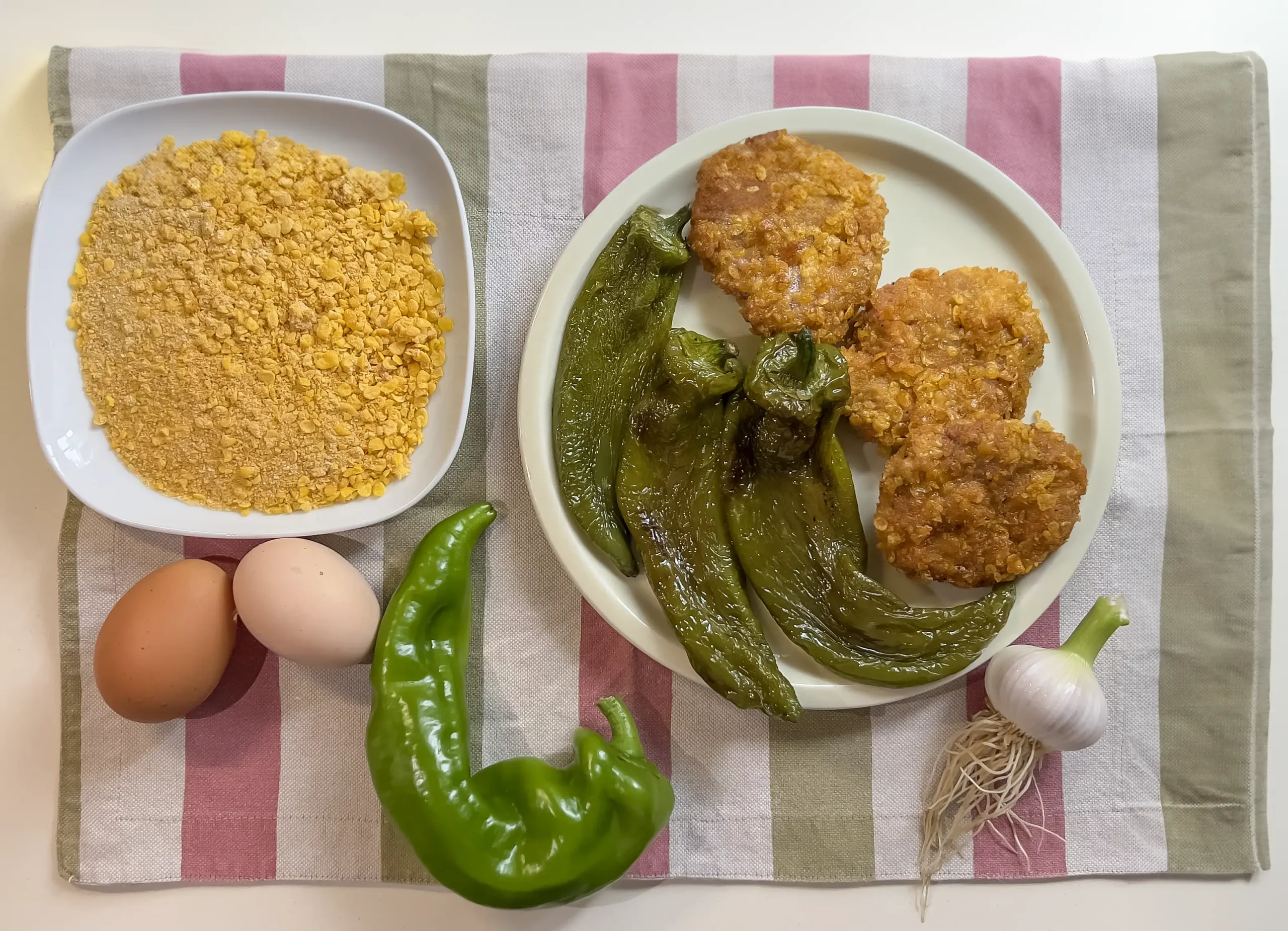 Russian steaks with panko breading.