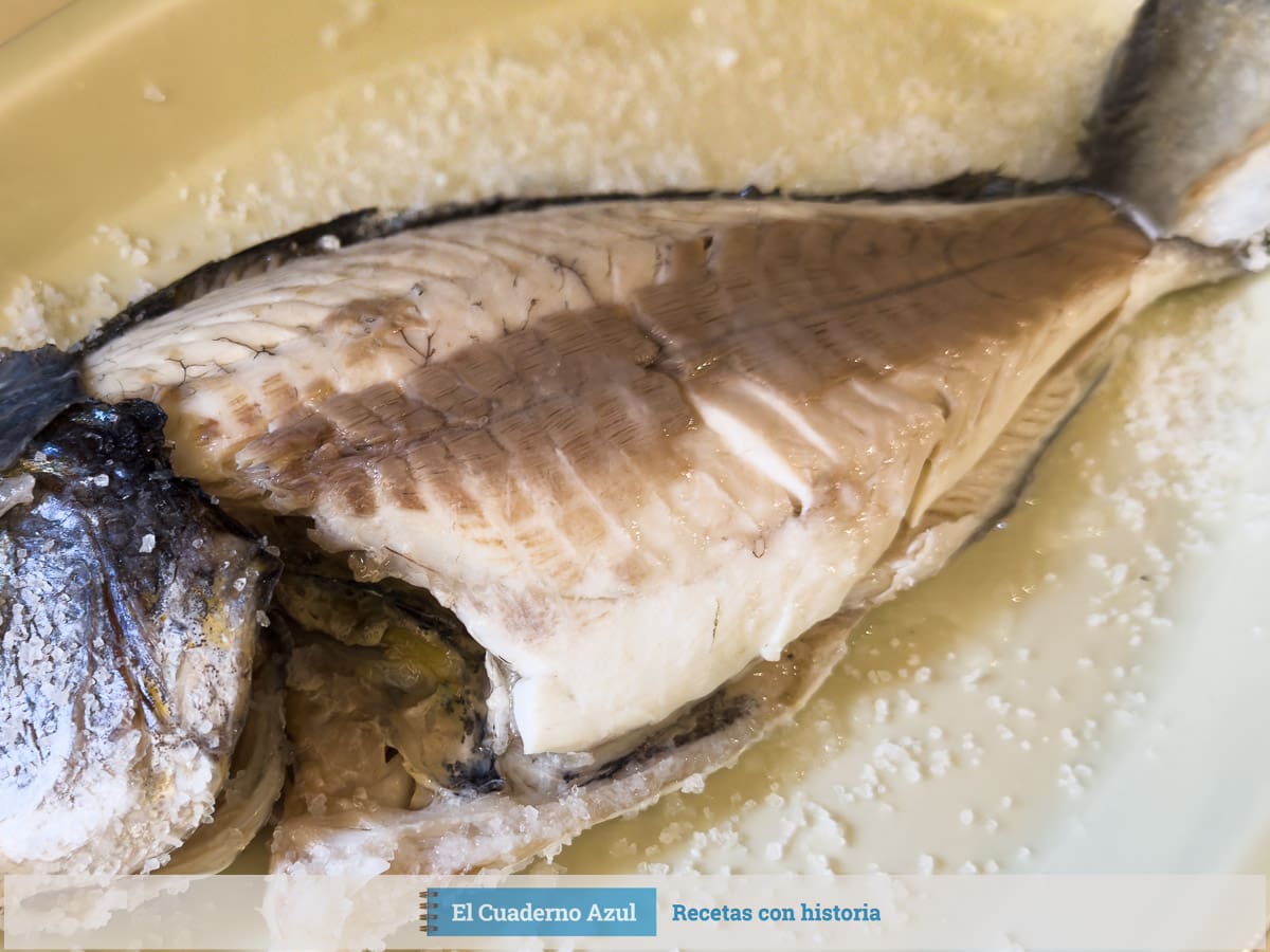 Lubina a la sal en Thermomix (modo Varoma) Detalle
